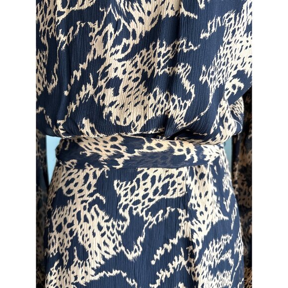 Paige Chamomile Dress‎ Size Small Hyde Black Mixed Tiger Print 100% Silk Lined - Picture 8 of 11